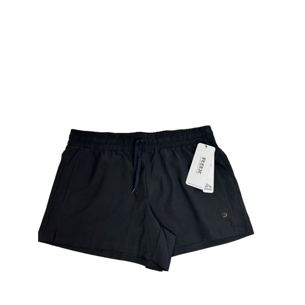 Large RBX Active New Womens Black Activewear Quick Dry Pocket Walking Shorts